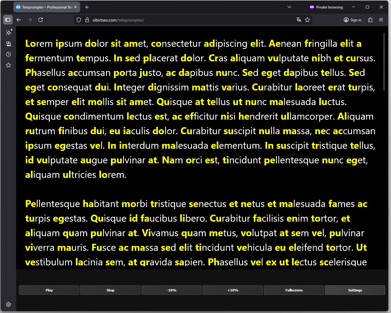 Teleprompter - Веб-телесуфлёр